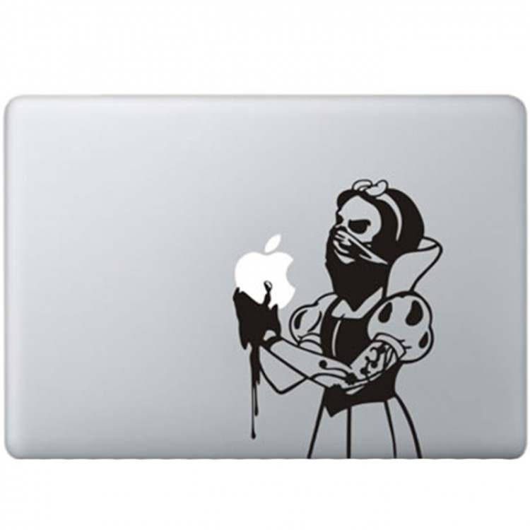 Zombie Snow White MacBook Decal Schwarz MacBook Aufkleber